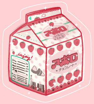 Image of Milk Carton Snack Vinyl Sticker