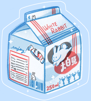 Image of Milk Carton Snack Vinyl Sticker