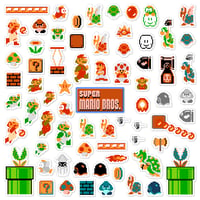 Image 1 of Super Mario Bros. Sticker Set (69 Pieces)