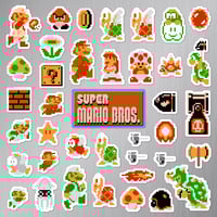 Image 1 of Super Mario Bros. Magnet Set (39 Pieces)