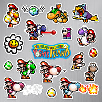 Image 1 of Super Mario World 2: Yoshi's Island Magnet Set (18 Pieces)