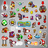 Image 1 of Super Mario World 2: Yoshi's Island Magnet Set (35 Pieces)