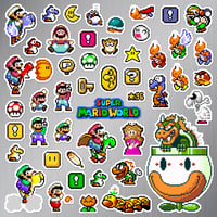 Image 1 of Super Mario World Magnet Set (48 Pieces)