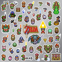 Image 1 of The Legend of Zelda: A Link to the Past Magnet Set (55 Pieces)