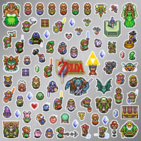 Image 1 of The Legend of Zelda: A Link to the Past Magnet Set (84 Pieces)