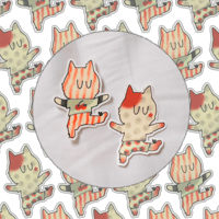 Image 2 of Cherry Tomato Cats Sticker