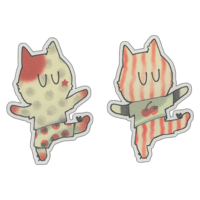 Image 1 of Cherry Tomato Cats Sticker