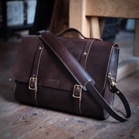 Image 1 of Satchel bag (dark brown)