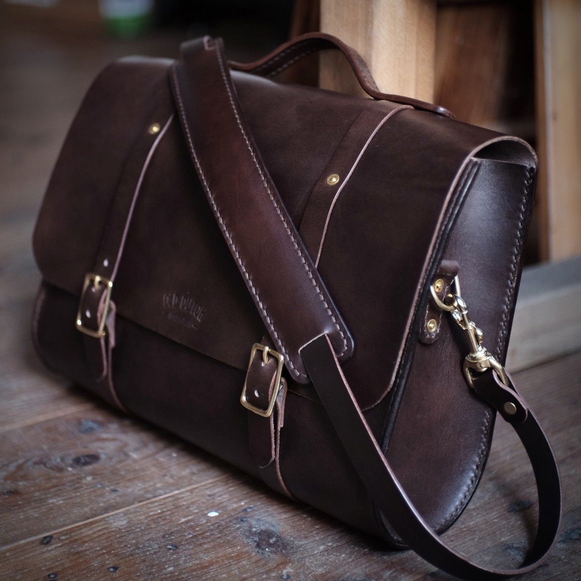 Image of Satchel bag (dark brown)