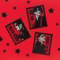 Stickers STAMPS  - Red & Black (E21)