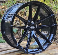 Image 2 of 20" AVA HSF001 STAGGERED ALLOY WHEELS FITS 5X120 GLOSS BLACK