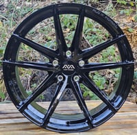 Image 1 of 20" AVA HSF001 STAGGERED ALLOY WHEELS FITS 5X120 GLOSS BLACK
