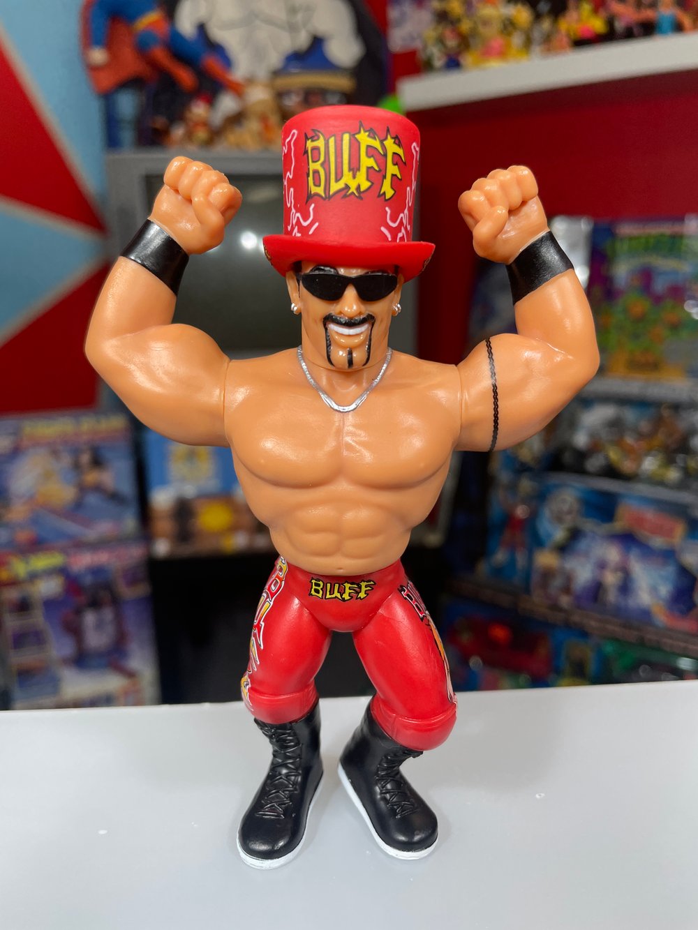 **LOOSE NO PACKAGING**   BUFF BAGWELL RETRO WRESTLE-SOMETHING WRESTLERS SERIES 2 FIGURE BY FC TOYS