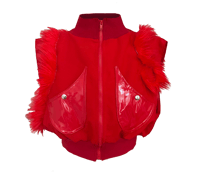 Image 1 of Furry Bomber Swirl Vest