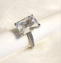 Image 8 of CZ Pave Band Ring | Silver Stainless Steel 