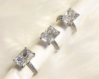 Image 9 of CZ Pave Band Ring | Silver Stainless Steel 