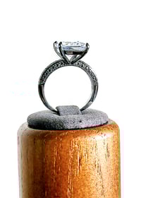 Image 2 of CZ Pave Band Ring | Silver Stainless Steel 