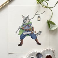 Image 1 of Hero the Adventure Cat, original artowrk