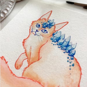 Image of Crystfaelis: the crystal cat, original artwork