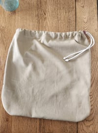 Image 1 of Linen Bread Bag Set- Bisque