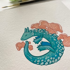 Image of Flammulina: The Mushroom Lizard, original artwork