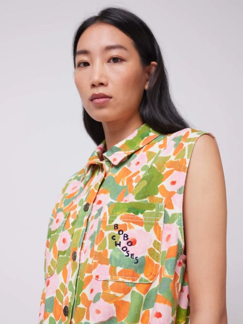 Image of 3-Mono corte holgado estampado floral