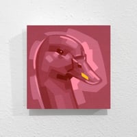 Saturated Duck - Original Painting, 5" x 5"