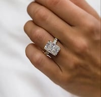 Image 1 of Shantelle 8 Carat Radiant Cut Moissanite Engagement Ring
