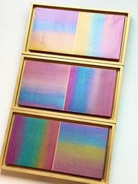 Image 2 of Set of 3 Hand-painted Art Panels; Acrylic on Wood