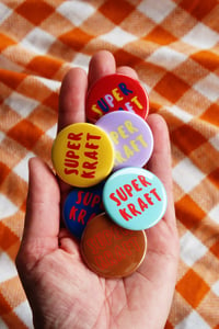 Image 2 of Button - SUPERKRAFT, Türkis-Rot