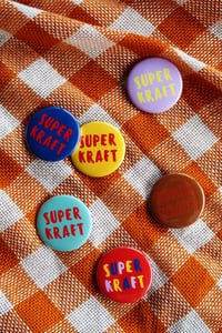 Image 3 of Button - SUPERKRAFT, Türkis-Rot