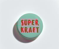 Image 1 of Button - SUPERKRAFT, Türkis-Rot