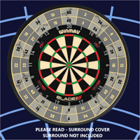 Image 1 of NEW DESIGN - PREMIER LEAGUE COLOURS - CANVAS COUNTER TRAINING AID - DOUBLE & TREBLES (PLEASE READ)