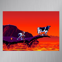 Earthworm Jim Ending Scene Large Magnet (6.7" x 9.6")