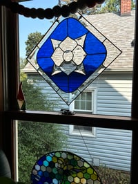Image 1 of Blue beveled panel