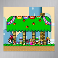 Super Mario World Yoshi's House Ending Scene Large Magnet (7.4" x 8.5")