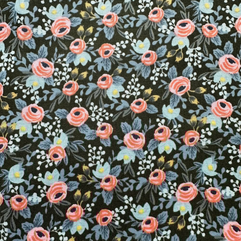 Image of Fluffy Scrunchie - Hunter Green Floral - Rifle Paper Co.