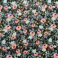 Image 3 of Fluffy Scrunchie - Hunter Green Floral - Rifle Paper Co.