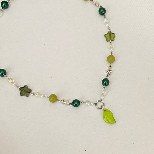 'totoro's leaf hat' necklace