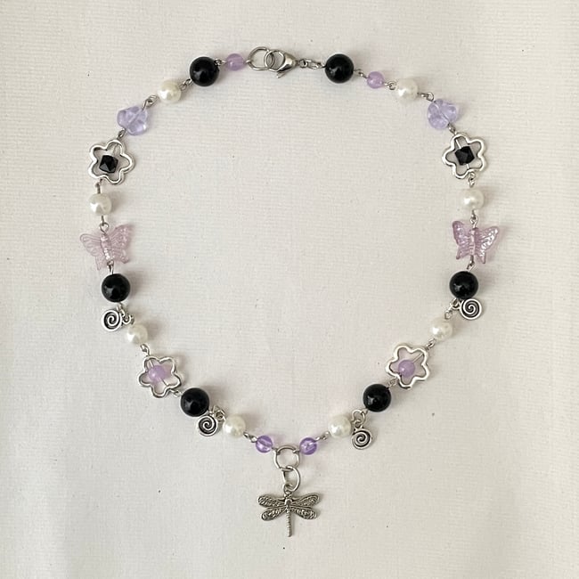 dragonfly coraline inspired necklace