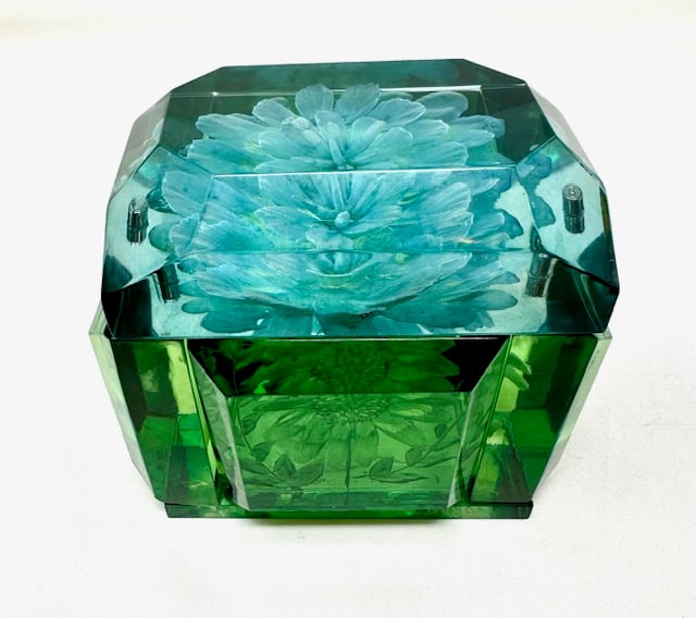 Image of Mini Victorian Lucite Box- New Two Toned Version