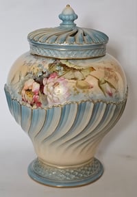 Image 2 of Royal Worcester Rose Jar and Covers