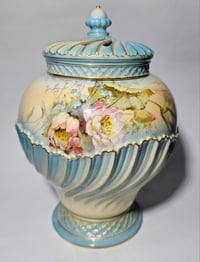 Image 1 of Royal Worcester Rose Jar and Covers