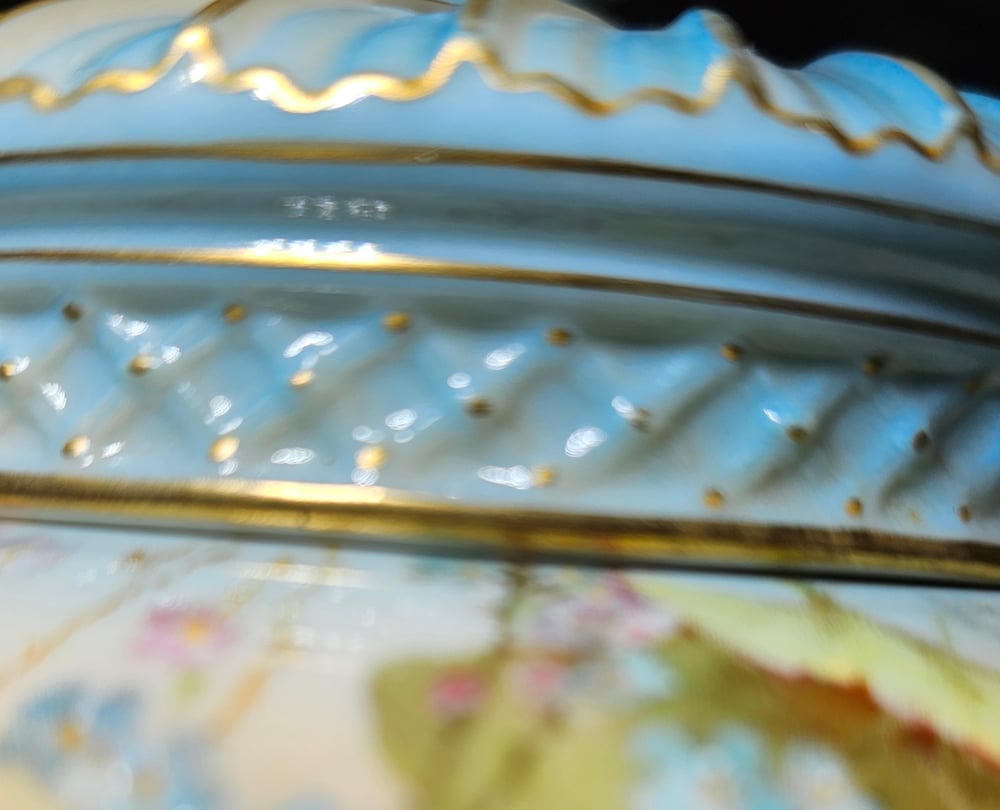 Image of Royal Worcester Rose Jar and Covers