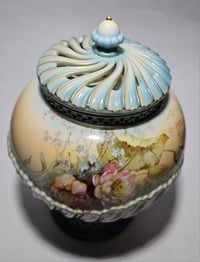 Image 5 of Royal Worcester Rose Jar and Covers