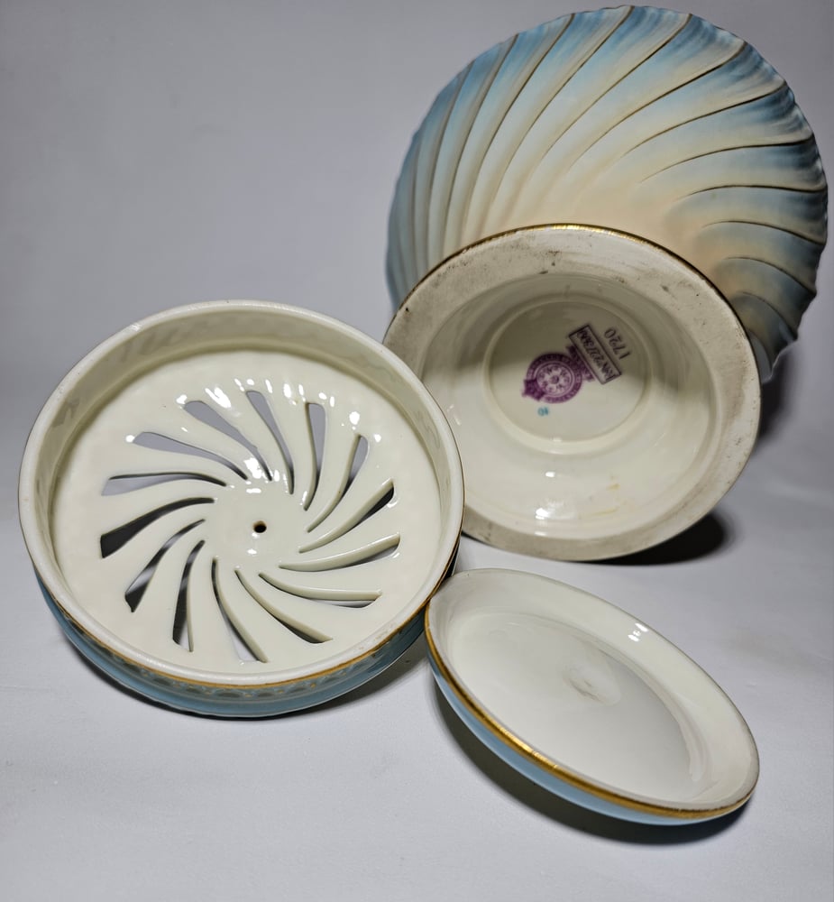 Image of Royal Worcester Rose Jar and Covers