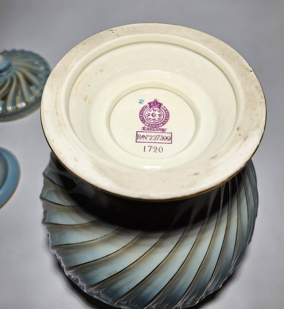 Image of Royal Worcester Rose Jar and Covers