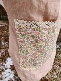 Image 4 of Linen Harvest & Food Prep Apron - Retro Creamsicle 