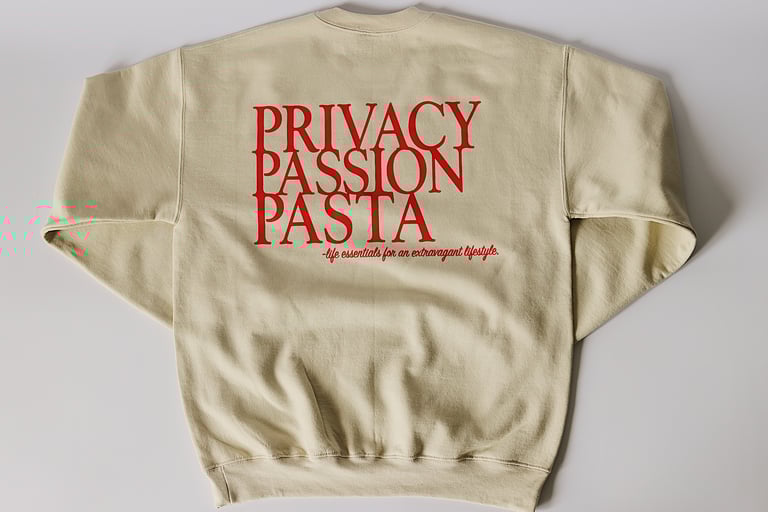 Rabbitman's, 'PPP' Crewneck Sweatshirt (Sand)