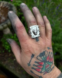 Image 5 of WL&A Handmade Heavy Layered Buffalo & Thunderbird Signet